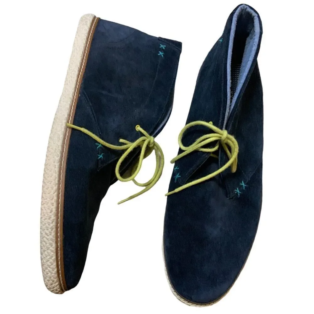 TED BAKER Abdon 2 Leather Blue Chukka Boots Size 13